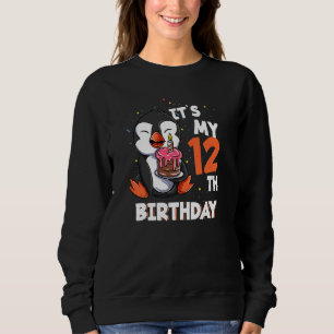 Kids Its My 11th Birthday 11 Year Old Penguin Birt Sweatshirt