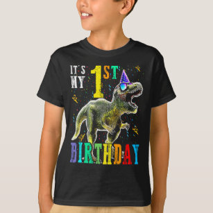 Kids It's My 1ST Birthday Happy 1 Year Dinosaur Sh T-Shirt