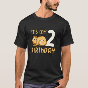 Kids It's My 2 Birthday Hamster 2nd Birthday Party T-Shirt