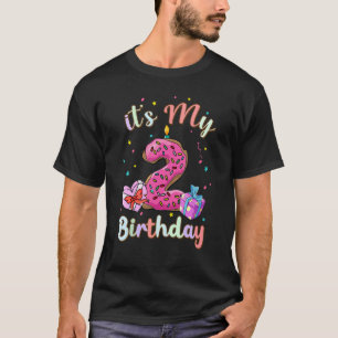 Kids It's My 2nd Birthday 2 Years Old  Doughnut Ca T-Shirt