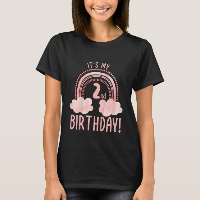 Kids It's My 2nd Birthday 2 Years Old Second Birth T-Shirt (Front)