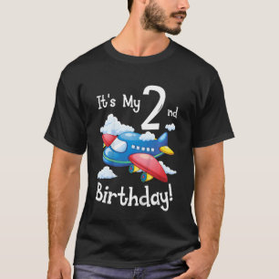 Kids Its My 2nd Birthday Aeroplane T-Shirt