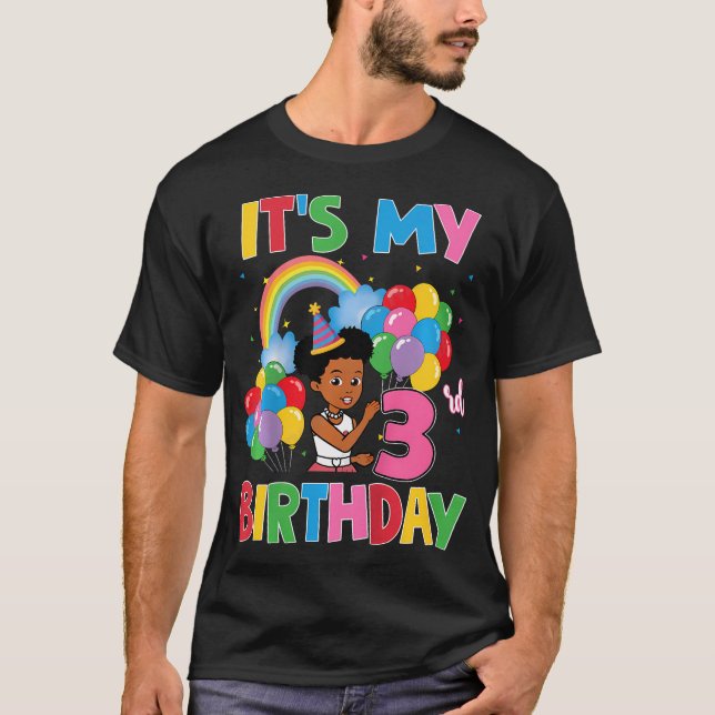 Kids It'S My 3Rd Birthday Gracie'S Corner Three Ye T-Shirt (Front)