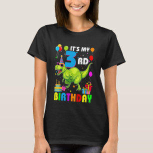 Kids It's My 3rd Birthday Happy 3 Year Rex 1 T-Shirt
