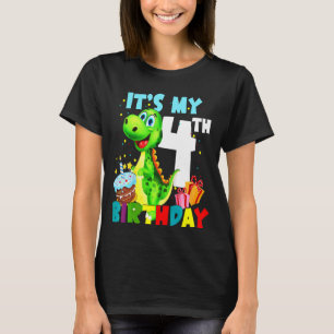 Kids Its My 4th Birthday  Boys Happy 4 Year Old Bo T-Shirt