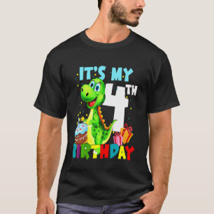 Kids Its My 4th Birthday Boys Happy 4 Year Old Bo T-Shirt
