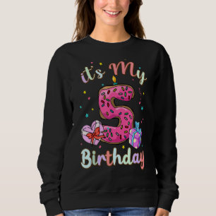 Kids It's My 5th Birthday 5 Years Old Doughnut Ca Sweatshirt