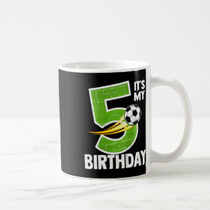 Kids It's My 5th Birthday Boy Soccer Ll 5 Year Old Coffee Mug