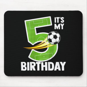 Kids It's My 5th Birthday Boy Soccer Ll 5 Year Old Mouse Pad