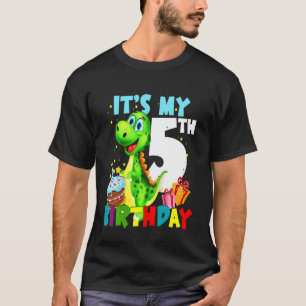Kids Its My 5th Birthday Boys Happy 5 Year Old Bo T-Shirt