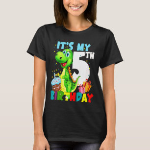 Kids Its My 5th Birthday Boys Happy 5 Year Old Bo T-Shirt