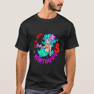 Kids It's My 5th Birthday Happy 5 Year Mermaids Fo T-Shirt