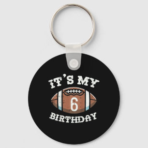 Kids Its My 6th Birthday American Football 6 Year Key Ring