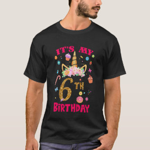 Kids Its My 6th Birthday - Unicorn Birthday Party T-Shirt