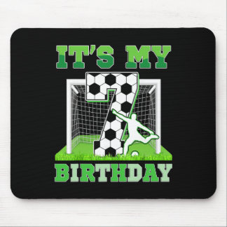 Kids It's My 7 Birthday Boy Funny 7yr Birthday Soc Mouse Pad