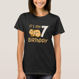 Kids It's My 7 Birthday Hamster 7th Birthday Party T-Shirt