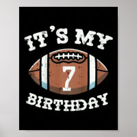 Kids Its My 7th Birthday American Football 7 Year 