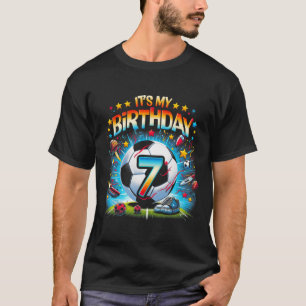 Kids It's My 7th Birthday Boys Soccer Footbyll 7 Y T-Shirt