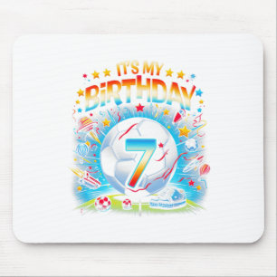Kids It's My 7th Birthday Boys Soccer Footll 7 Yea Mouse Pad