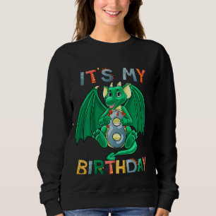 Kids It's My 8th Birthday Dragon 8 Birthday 8 Year Sweatshirt
