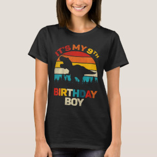 Kids It's My 9th Birthday Boys Dinosaur Rex Nine Y T-Shirt