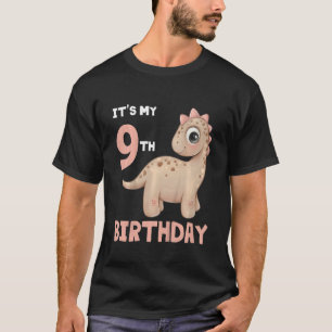 Kids It's My 9th Birthday Happy 9 Years Dinosaur G T-Shirt