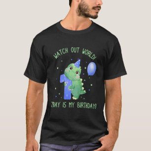 Kids It's My Birthday Dinosaur First Birthday One T-Shirt