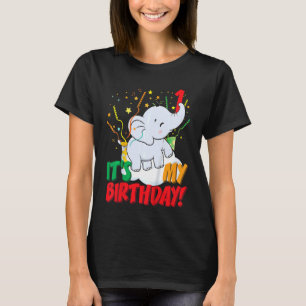 Kids It's My Birthday Elephant 1 Birthday Party T-Shirt