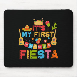Kids Its My First Fiesta Birthday Mexican Cinco De Mouse Pad