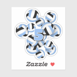 kids jersey number lt blue black volleyballs