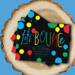 Kids Jump Bounce Balls Balloons Birthday Invitation<br><div class="desc">Bounce Jump Birthday Party Invitations featuring colourful dots</div>