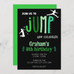 Kid's Jump Trampoline Park Birthday Party Invitation<br><div class="desc">Kid's Birthday Invitation perfect for a birthday party at a trampoline park or bounce house. This colourful invitation features jumping silhouette clipart. Customise with your party information.</div>