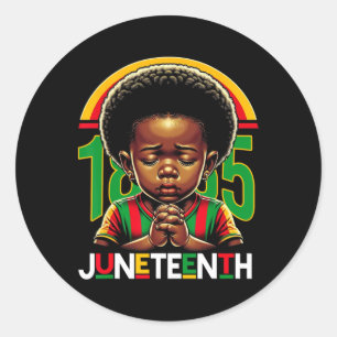 Kids Juneteenth Prince 1865 Black History Month To Classic Round Sticker