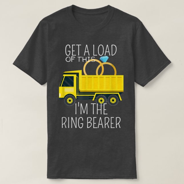 Kids Junior Wedding Party Truck Kids Ring Bearer  T-Shirt (Design Front)