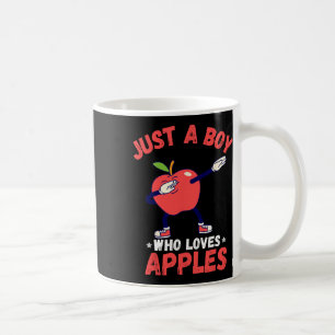 Kids Just A Boy Who Loves Apples Gifts Funny Apple Coffee Mug