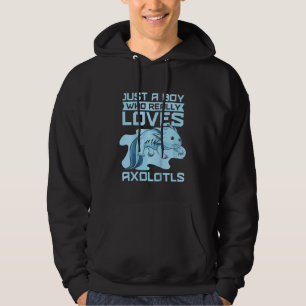 Kids Just A Boy Who Loves Axolotls Hoodie