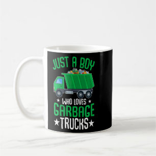 Kids Just A Boy Who Loves Garbage Trucks Coffee Mug