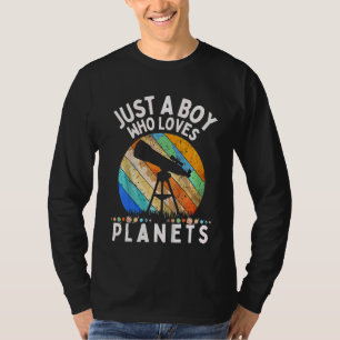 Kids Just A Boy Who Loves Planets & Solar Systems T-Shirt