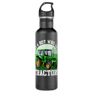 Kids Just A Boy Who Loves Tractors Farm Kid Birthd 710 Ml Water Bottle