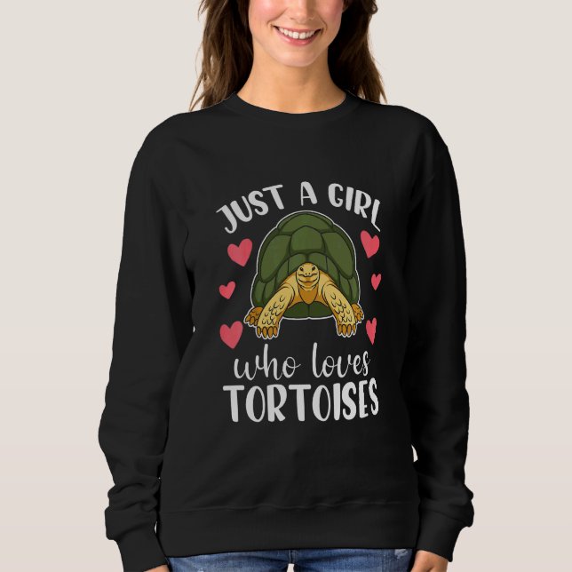 Kids Just A Girl Who Loves Tortoises Turtle Childr Sweatshirt (Front)