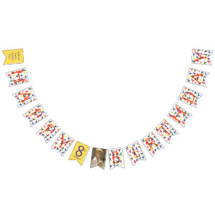 Kids Karate Party Happy Birthday bunting banner