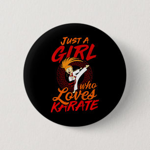 Kids Karate Shirt For Girls 6 Cm Round Badge