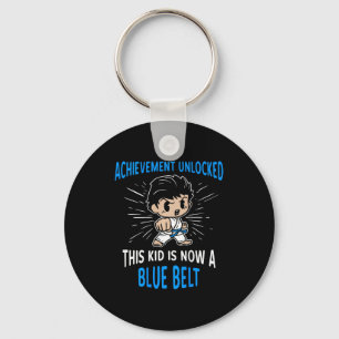 Kids Karate Student Blue Belt Award T Shirt Gift Key Ring