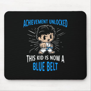 Kids Karate Student Blue Belt Award T Shirt Gift Mouse Pad