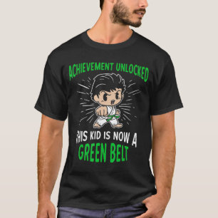 Kids Karate Student Green Belt Award Gift T-Shirt