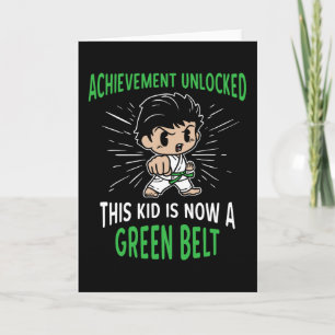Kids Karate Student Green Belt Award T Shirt Gift Card