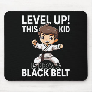 Kids Karate Uniform Black Belt Award  Mouse Pad