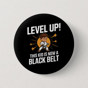 Kids Karate Uniform Black Belt Award T Shirt Desig 6 Cm Round Badge