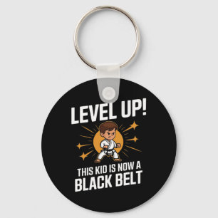 Kids Karate Uniform Black Belt Award T Shirt Desig Key Ring