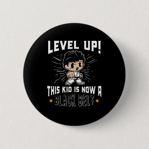 Kids Karate Uniform Black Belt Award T Shirt Gifts 6 Cm Round Badge